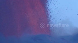 Mount Etna bursts into life AGAIN, shooting lava hundreds of metres into the sky