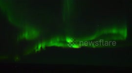 Cracks in Earth's magnetic field spark bright green auroras above Fairbanks, Alaska