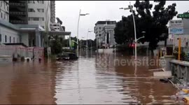Floods Inundate Homes and Cars of Residents in Kemang, South Jakarta, Indonesia