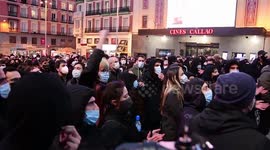 Un centenar de manifestantes se han concentrado en Madrid a favor de Pablo Hasél