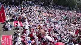 Thousands join general strike against coup in Myanmar despite warning that protesters could 'suffer loss of life'