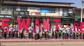 Myanmar: Anti-Coup Protesters Back On Streets As Nationwide Strike Begins 4