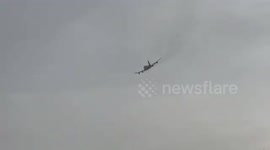 Two injured after cargo plane with engine issues drops debris over Dutch town