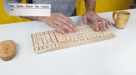 YouTuber creates computer keyboard made from wood