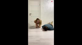 Russian Couple Attempts the Famous Challenge that Men Can't Do