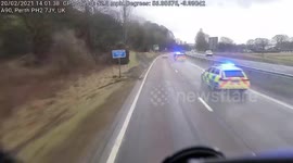 This video shows the dramatic police car chase and aftermath following a crash which left four teenagers with injuries