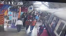 Railway Security personnel rescues man from getting crushed under train in western India