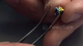 UK man solves 'world's smallest' Rubik's Cube measuring 5.6mm