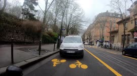 Is this the worst bike lane in the world? French cyclist documents terrifying journey on Paris road