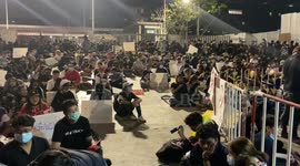 Thai protests outside Parliament after PM survives vote in Bangkok