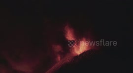 A very big close up of the 6th Paroxysm over Mount Etna