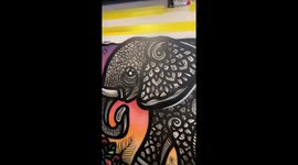 Brazilian Spray Paint Artist Creates Impeccable Elephant Artwork