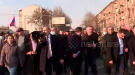 Further footage shows Armenian PM on the streets after coup accusation
