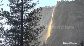 Stunning 'Firefall' view glows California's Yosemite National Park
