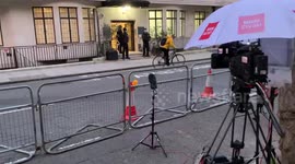 Media presence outside the hospital where the Duke of Edinburgh is staying