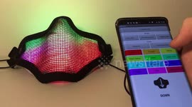 Danish man creates app-controlled LED face mask that changes colour