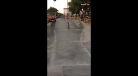 Funny Skateboard Fail Sees Little Skater Launched into Air