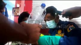 FIRE FIGHTING OFFICERS JAKARTA TIMUR INDONESIA SUCCESSFUL EVACUATED RINGS FROM ADOLESCENT FINGERS