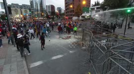 Indigenous protesters clash with the police in Ecuador capital