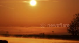 Stunning misty sunrise in Sheerness, Kent, UK