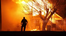 People lose their house to a rampant fire.