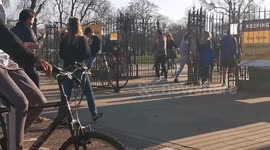 Huge Numbers Stream In And Out Of Parks