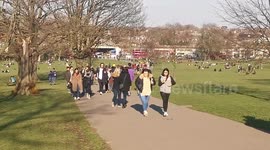 Busy Park On Gorgeous Sunny London Day