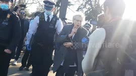 Piers Corbyn led away in handcuffs as he is arrested again at London anti-lockdown march