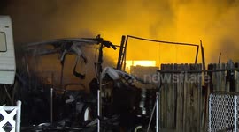 Vehicles Destroyed, Residents Displaced in Residential Fire Caused by Marijuana Grow Operation