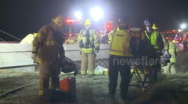 At Least One Dead in Fiery Crash Over the Side