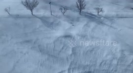 헬기로 눈 쓸기 2