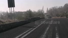 Etna Eruption and havy fall of scories