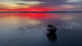 US: Stunning Footage Of Vivid Sunrise Gradient In Maine