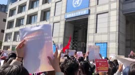 Japan: Milk Tea Alliance Rally Against Myanmar Military Coup In Front Of UNU In Tokyo