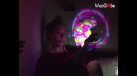 Flow artist uses LED props to create dynamic artwork
