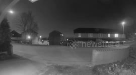 Exploding meteor is caught on doorbell camera streaking across the sky over Barnsley