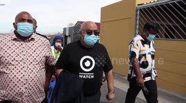 South African opposition politician visits families of teenagers shot last week in Cape Town neighbourhood