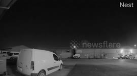 Incredible security camera footage shows FIREBALLS lighting up the sky as the UK is hit with a meteor shower