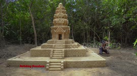 HANDMADE Building A Mud Temple For Rescued Abandoned Puppies And Build The Wide Moat  For Catfishes