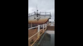 The sound of the falling rain