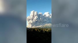 Mount Sinabung volcano erupts in Indonesia