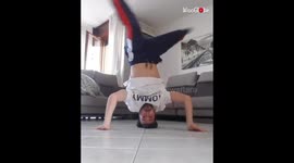 'Italian Dancer Headspins All Around the House'