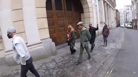 Four defendants attend Bristol Crown Court to face charges after statue of Edward Colston was pulled down in 2020