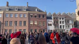 Sex workers protest against COVID-19 restrictions in Den Haag, Netherlands