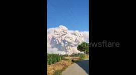 Indonesia's Mount Sinabung volcano spews ash into the sky