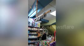Greece earthquake shakes grocery shop