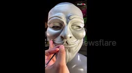 US sculptor's TV character clay masks go viral on TikTok