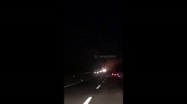 Fire in the highway to Rome