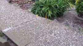 Hail, rain slam San Diego
