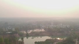 Air pollution caused by agricultural burning blankets parts of northern Thailand